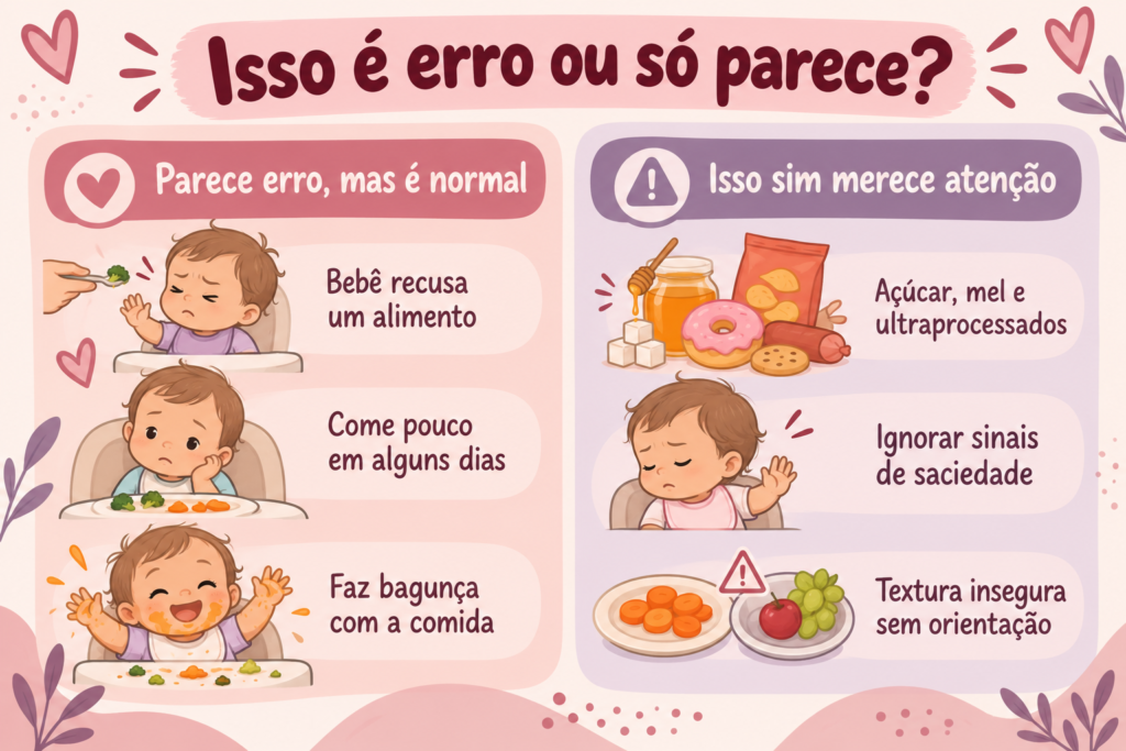 introdução alimentar - o que é erro e o que é normal