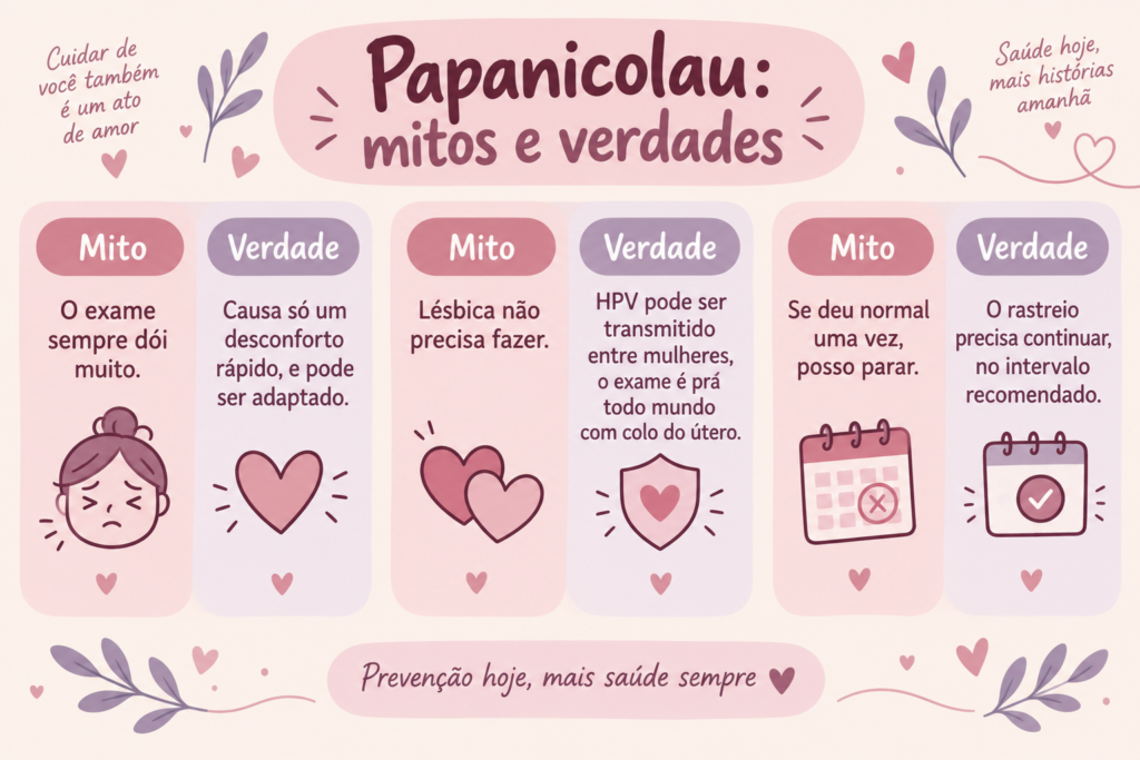 papanicolau mitos e verdades - o que é real sobre o exame