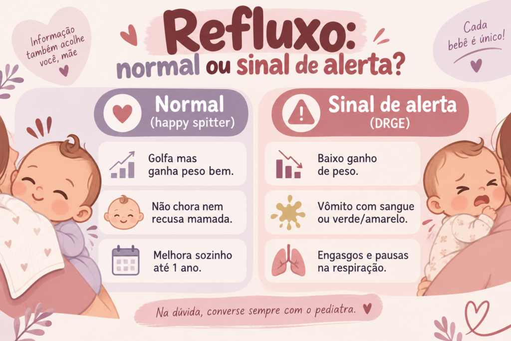 refluxo em bebê - o que é normal e o que é sinal de alerta